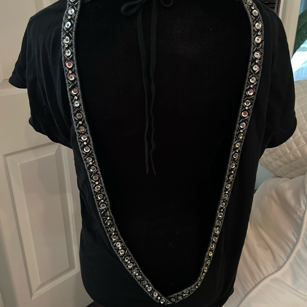 Backless Sequin Sweater